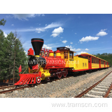 Beautiful Forest traveling by track train